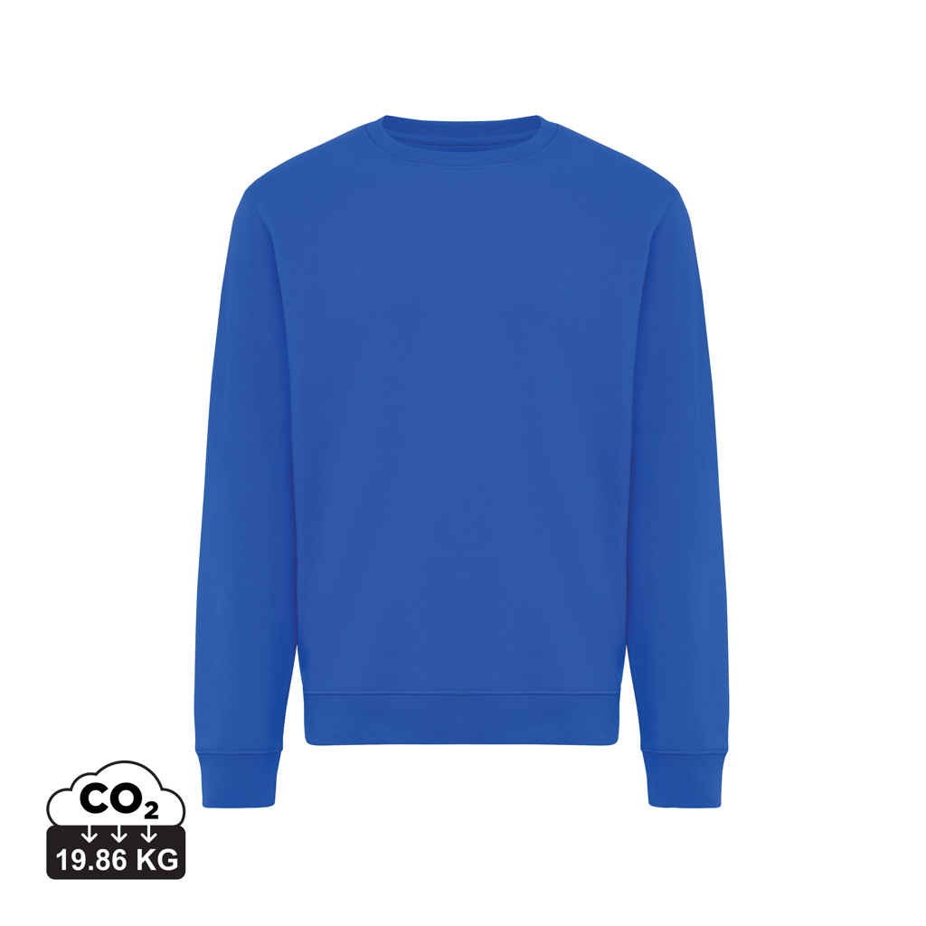 Sweat personnalisable mixte en coton bio et recyclé Torla Bleu royal